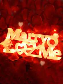 1 pieza Luz de la decoración con diseño de letra - Amarillo - Ver 2