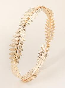 樹葉裝飾新娘頭飾 - 金色 - 查看 3