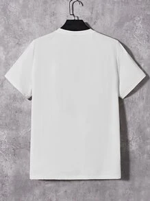 GENTILAND Tops Nam Hoạt hình Sọc ca rô Giải trí - trắng - Xem 2