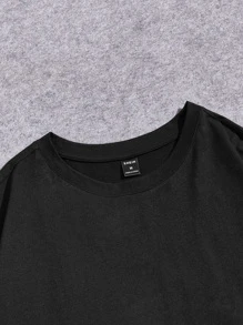 Manfinity VCAY Nam Áo thun Bông Đồ họa hoa & khẩu hiệu - màu đen - Xem 4