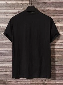 Manfinity VCAY Men Cotton Playing Card Print Tee - Black - View 2