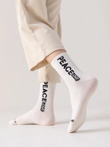 字母圖案中筒襪 - 彩色 - 查看 3