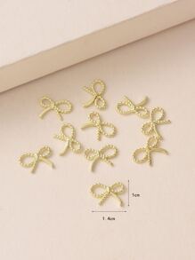 10pcs Hollow Bowknot DIY Hair Accessories - Gold - View 4