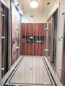 1pc Flower Decor Door Curtain - White - View 5