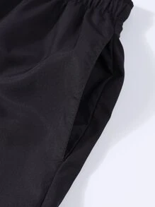 Manfinity EMRG Bộ hai mảnh Nam Dây kéo Thú vật Lá thư Giải trí - Đen và trắng - Xem 3