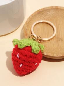 Strawberry Charm Keychain - Multicolor - View 2