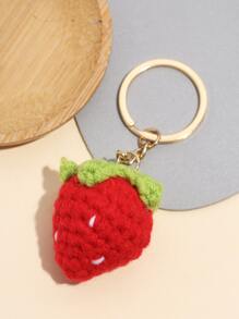 Strawberry Charm Keychain - Multicolor - View 3