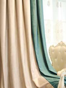 Cortina opaca panel única de dos tonos - Multicolor - Ver 3