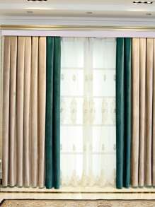 Cortina opaca panel única de dos tonos - Multicolor - Ver 5