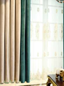 Cortina opaca panel única de dos tonos - Multicolor - Ver 6