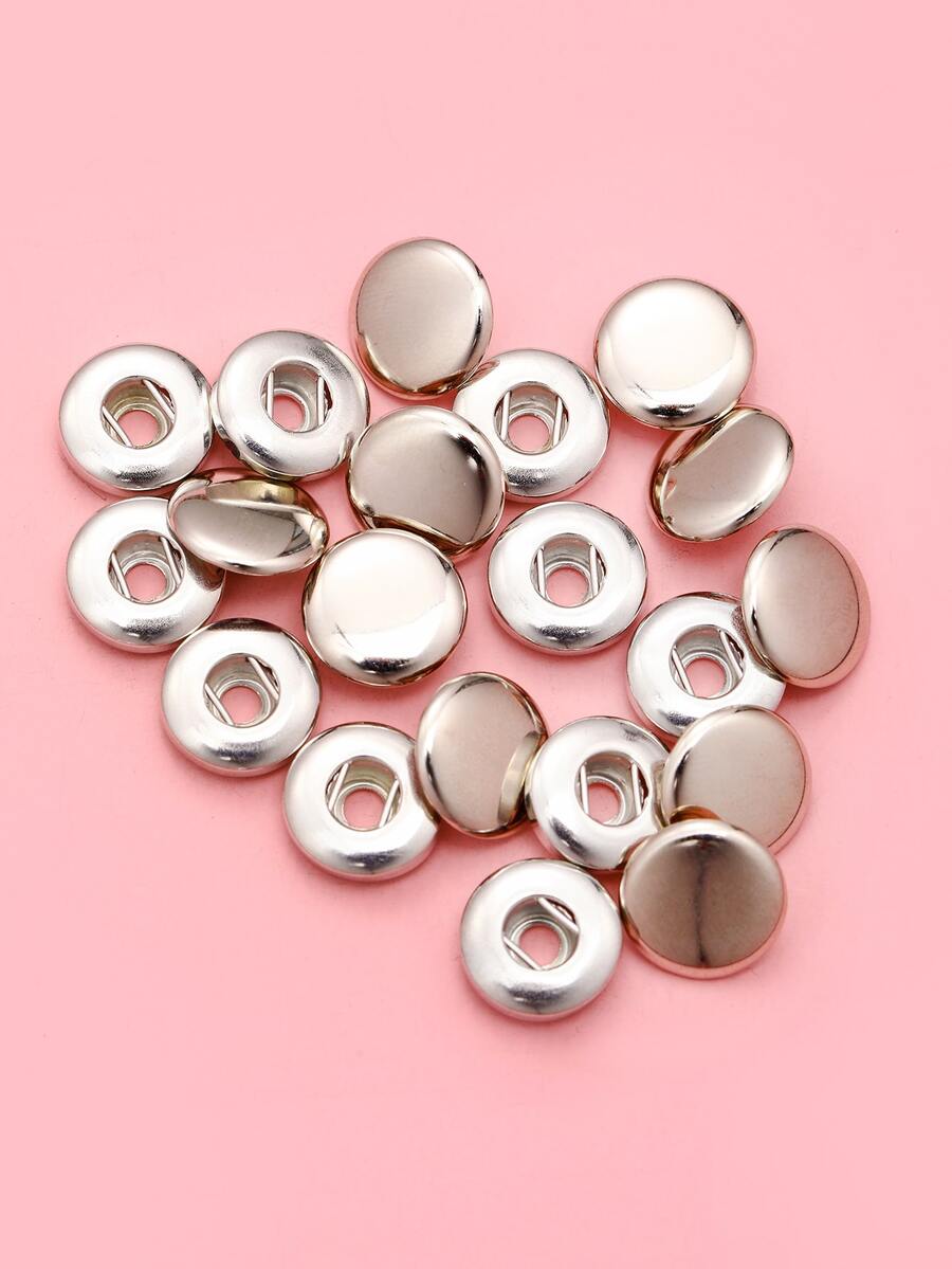 20pcs Round DIY Jewelry Accessory - Silver - View 1