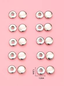 20pcs Round DIY Jewelry Accessory - Silver - View 4
