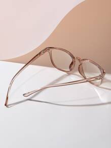 Square Frame Women's Fashionable Design Glasses - Clear - View 2