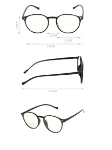 1 par de gafas con decoración de remaches de marco de acrílico para uso diario, accesorios de gafas transparentes, accesorios de gafas para mujeres - transparente - Ver 5