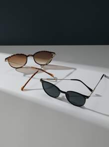 2pairs Tortoiseshell Round Frame Sunglasses Travel Accessories Boho Sunglasses Beach Sun Glasses,School Beach Accessories For Women Sun Glasses Sunglasses Shades Basics And Suit For Sweater Jeans Sweatpants Hoodie Jackets Dress And Long Sleeve Shirt Fashionable Shade Elegant Outfit Family Outings Travel Vacation Holiday For Summer Beach Vacation,Outdoor,Travel