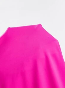 SHEIN EZwear Xà cạp màu trơn Thể thao - Màu Hồng Tươi - Xem 6