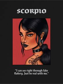 Ashley Baxter Figure & Slogan Graphic Drop Shoulder Oversize Tee - Black - View 2