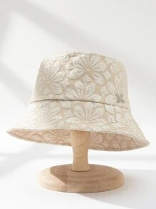 Hoa Văn Rhinestone Chữ Trang Trí Mũ Bucket - Nhiều màu - Xem 4