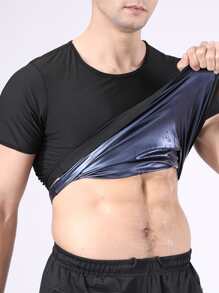 运动户外 1 件装 男士 PU 运动紧身胸衣 健身服 男士