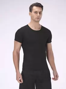 运动户外 1 件装 男士 PU 运动紧身胸衣 健身服 男士