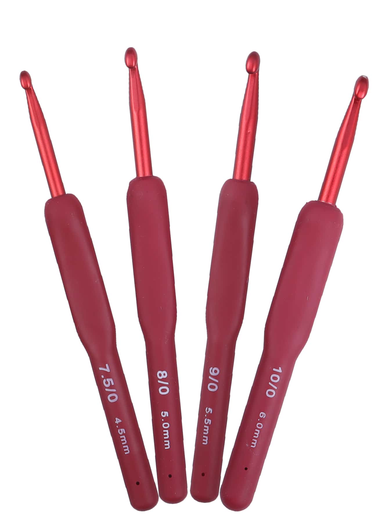 4pcs Simple Crochet Needle - Burgundy - View 1