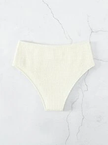 環鏈高腰泳衣下裝 - 米色 - 查看 2