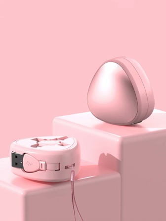 3合1 支架三角形狀 鋁合金縮緊式 快速充電線