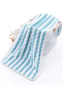 1pc Heart Pattern Random Color Face Towel Or 1pc Bath Towel, Soft Towel For Bathroom - Multicolor - View 3