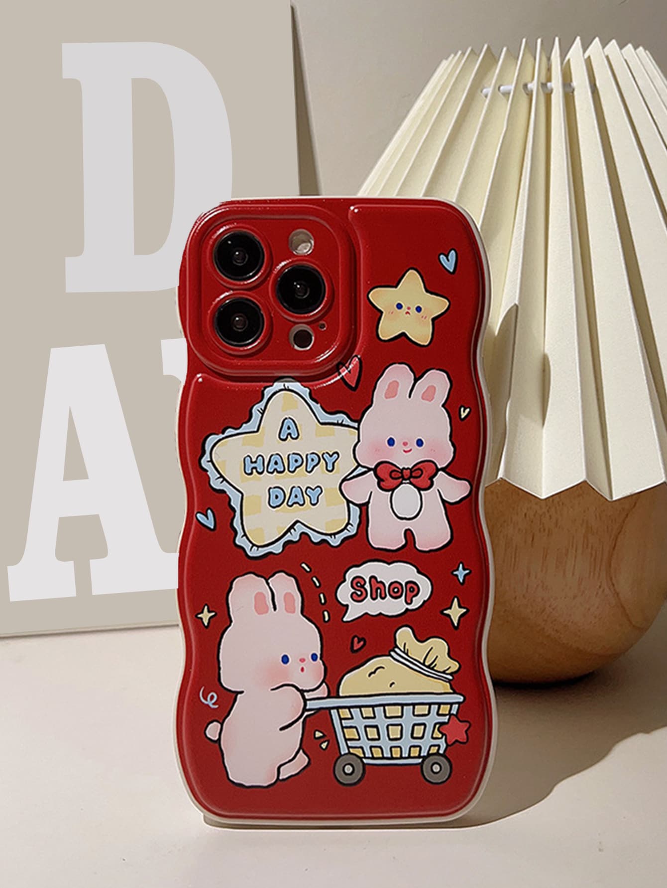 Vỏ điện thoại in hình thỏ hoạt hình - Nhiều màu - Xem 1