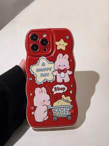 Vỏ điện thoại in hình thỏ hoạt hình - Nhiều màu - Xem 2