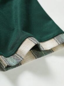 Manfinity Homme Men Contrast Trim Polo Shirt - Dark Green - View 4