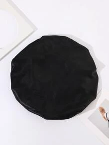 1件装女士新款紫色宽檐弹力成人睡帽，时尚美发美容浴帽，日常睡眠帽 - 黑色 - 查看 2