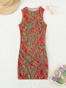 Vestido cover up con estampado - Multicolor - Ver 7