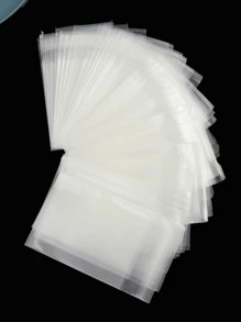 100pcs Solid Clear Packaging Bag Wedding Party Gift Bags - White - View 1