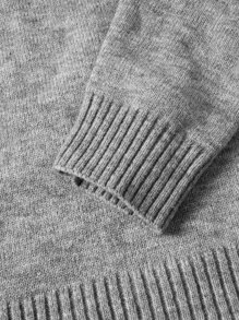 Manfinity Homme Hombres Jersey unicolor de manga raglán - Gris - Ver 5