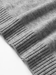 Manfinity Homme Hombres Jersey unicolor de manga raglán - Gris - Ver 8