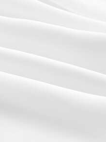 SHEIN MOD Lapel Collar Button Front Shirt Dress - White - View 4