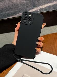 Silicone Strap Phone Case Compatible With Iphone 15 Pro Max Xiaomi Samsung - Black - View 2