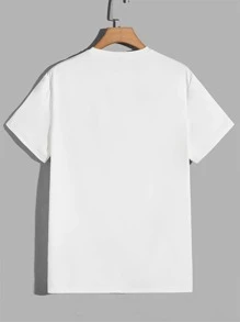 Manfinity BRENVOR 男士兔子印花 T 恤，夏季