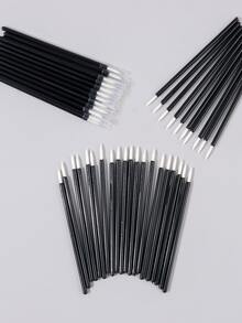 50 chiếc cọ kẻ mắt siêu mịn mini, cọ kẻ viền môi đa năng, dụng cụ trang điểm lông mềm - màu đen - Xem 3