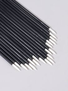 50 chiếc cọ kẻ mắt siêu mịn mini, cọ kẻ viền môi đa năng, dụng cụ trang điểm lông mềm - màu đen - Xem 4