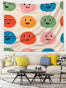 Cartoon Graphic Tapestry - Multicolor - View 5