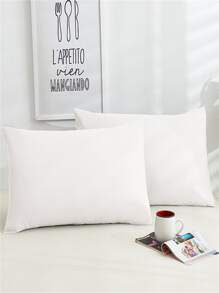 1 par Funda de almohada sin relleno lisa - Blanco - Ver 1