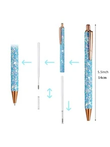 3入組金屬亮絲隨機圓珠筆