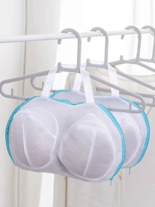 1pc Net Universal Pocket Bag Bra Anti-Deformation Washing Filter Protective Housekeeping & Organizers, Clothes Storage Bins - Blue - View 2