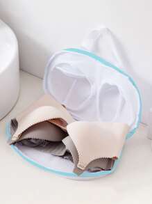 1pc Net Universal Pocket Bag Bra Anti-Deformation Washing Filter Protective Housekeeping & Organizers, Clothes Storage Bins - Blue - View 4