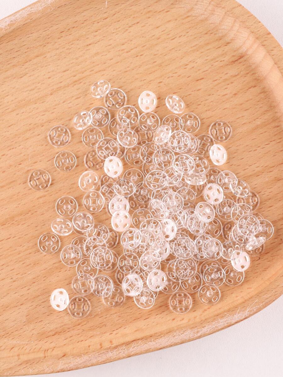 24對透明DIY縫紉按鈕 - 無色 - 查看 1