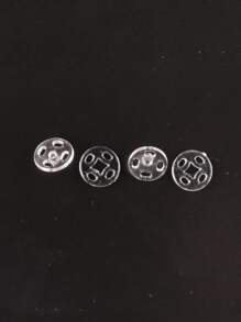 24對透明DIY縫紉按鈕 - 無色 - 查看 3