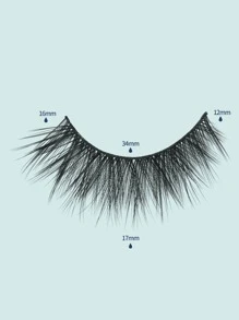 Lông mi giả tự nhiên 10pairs - màu đen - Xem 3