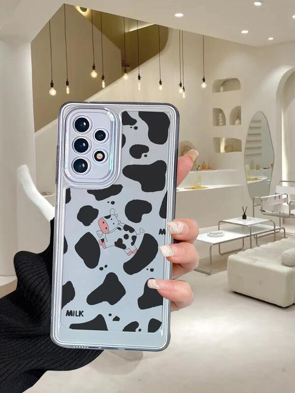 Cow Print Clear Phone Case